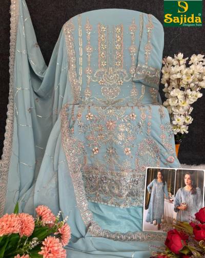 SD-1009 BY SAJIDA DESIGNER GEORGETTE SALWAR SUIT WHOLESALER IN INDIA